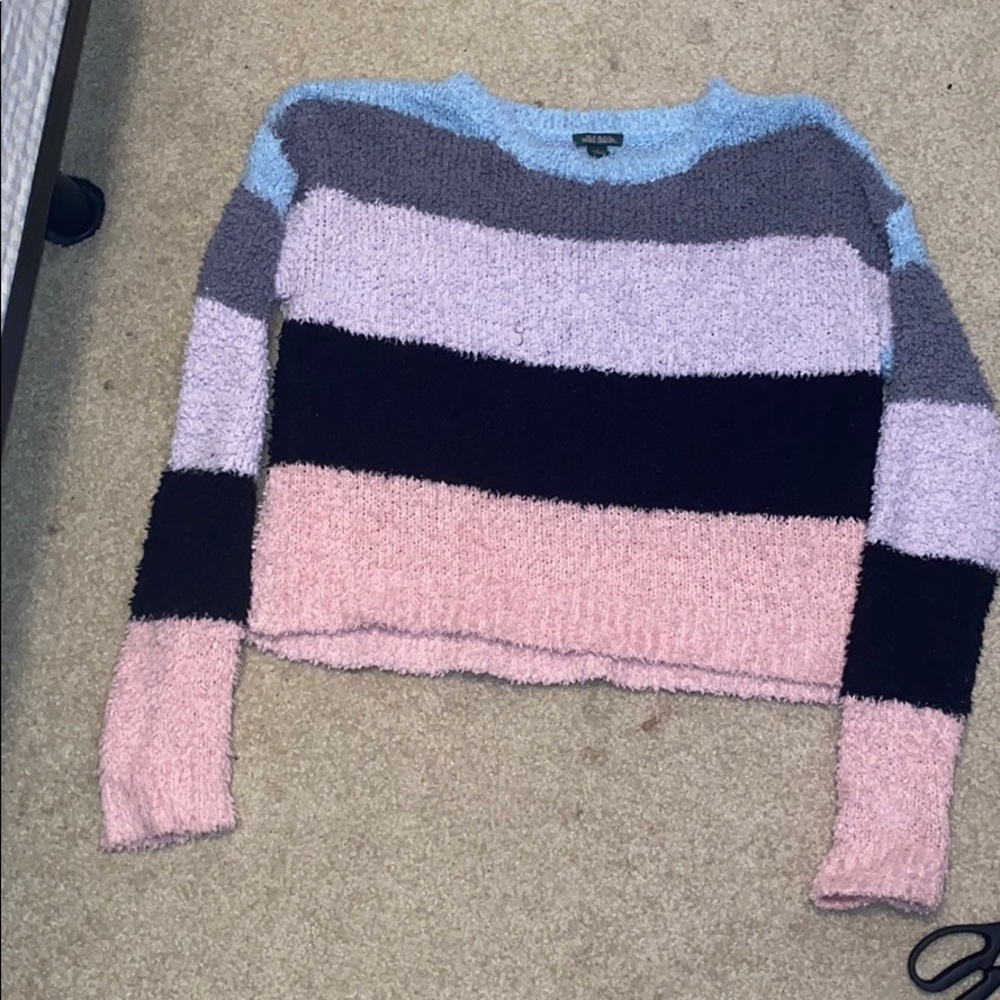 Soft color block sweater